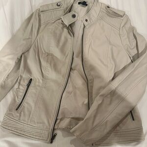 Apt. 9 ivory leather jacket